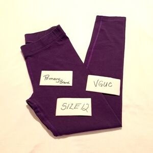 Primary girls size 12 purple leggings